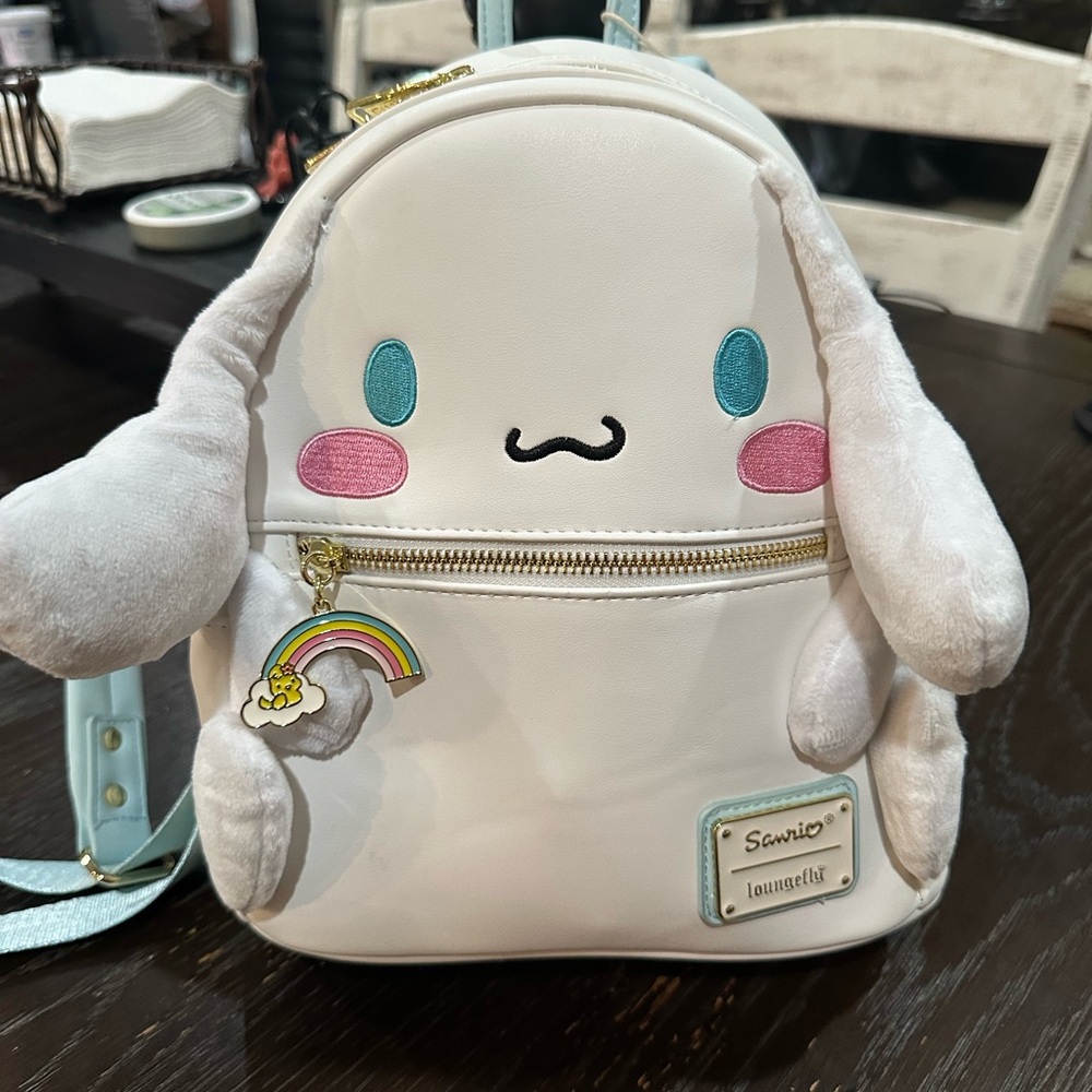 Loungefly Sanrio Cinnamoroll Backpack - White and Pink - Picture 1 of 5